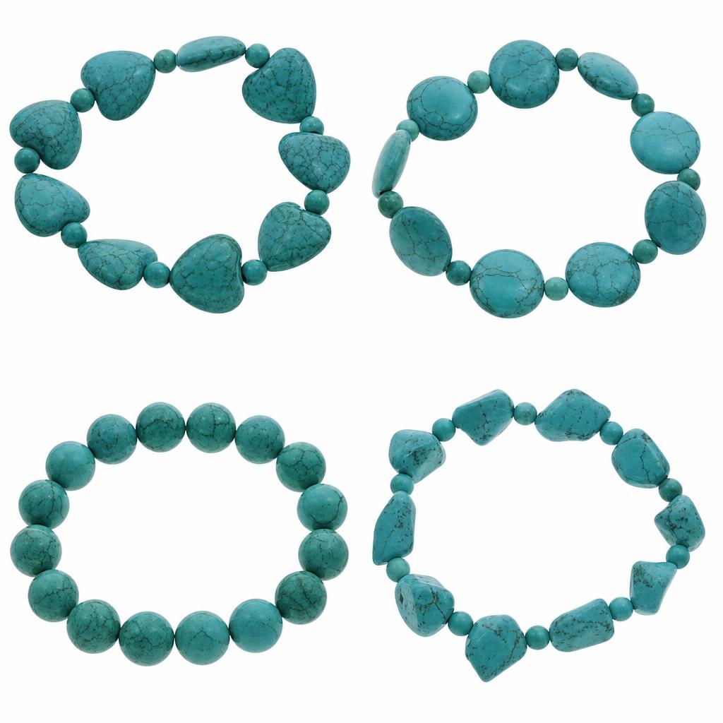 Bracelets turquoises de mode