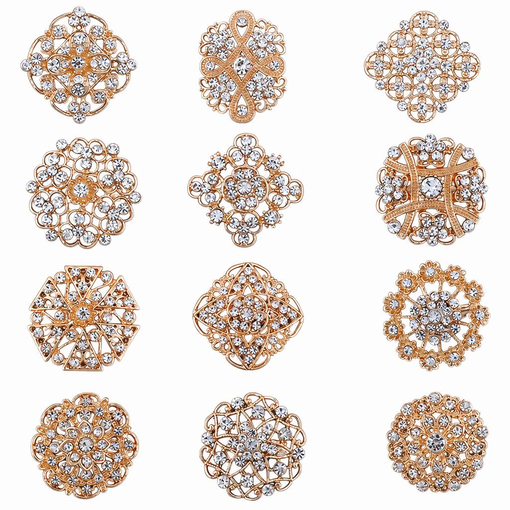 Strass Brosche