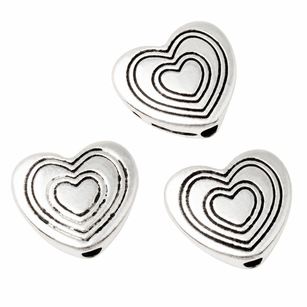 Tibetan Style Heart Beads