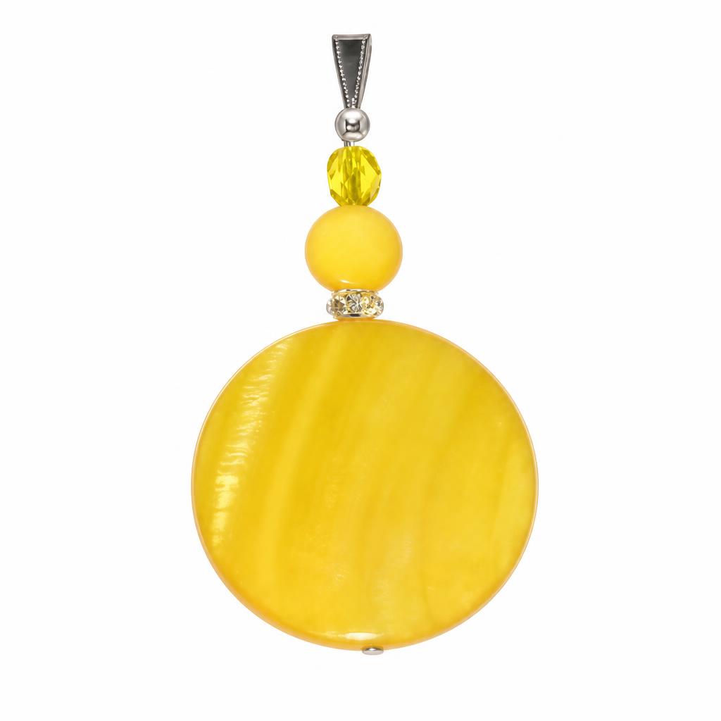 Pendentifs de coquillage jaune naturel