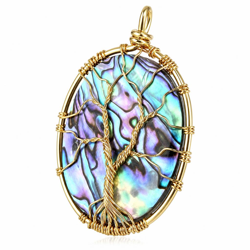 Pendentifs d'ormeau coquillage naturel