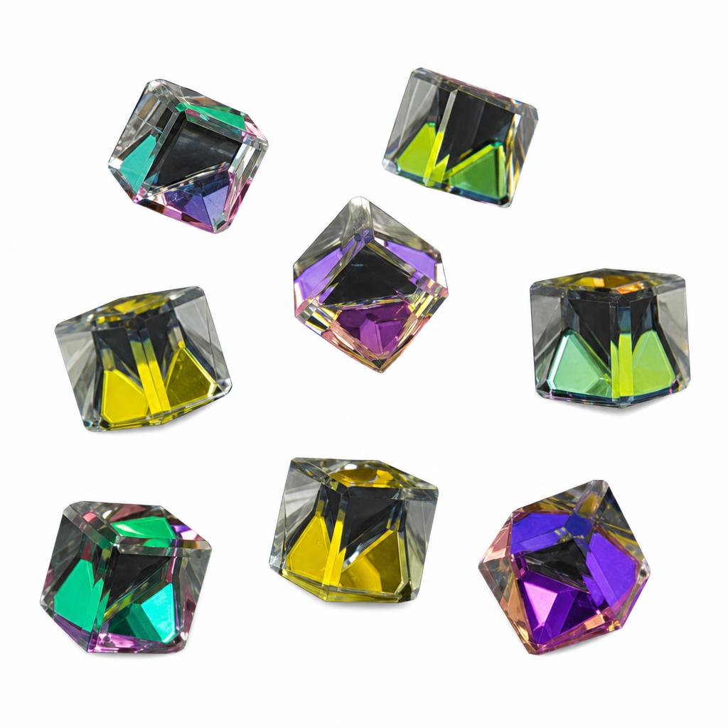 Perles de cristal cubiques