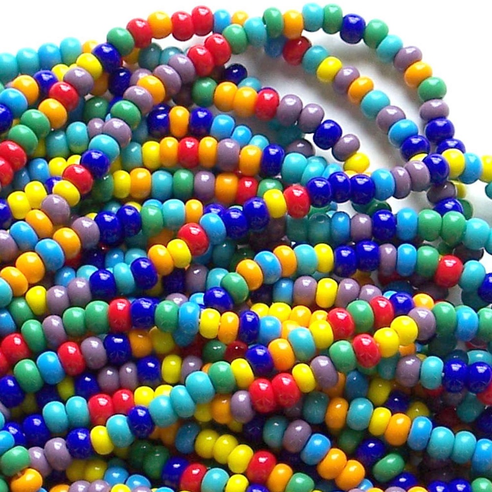 Regenbogen Glas-Rocailles