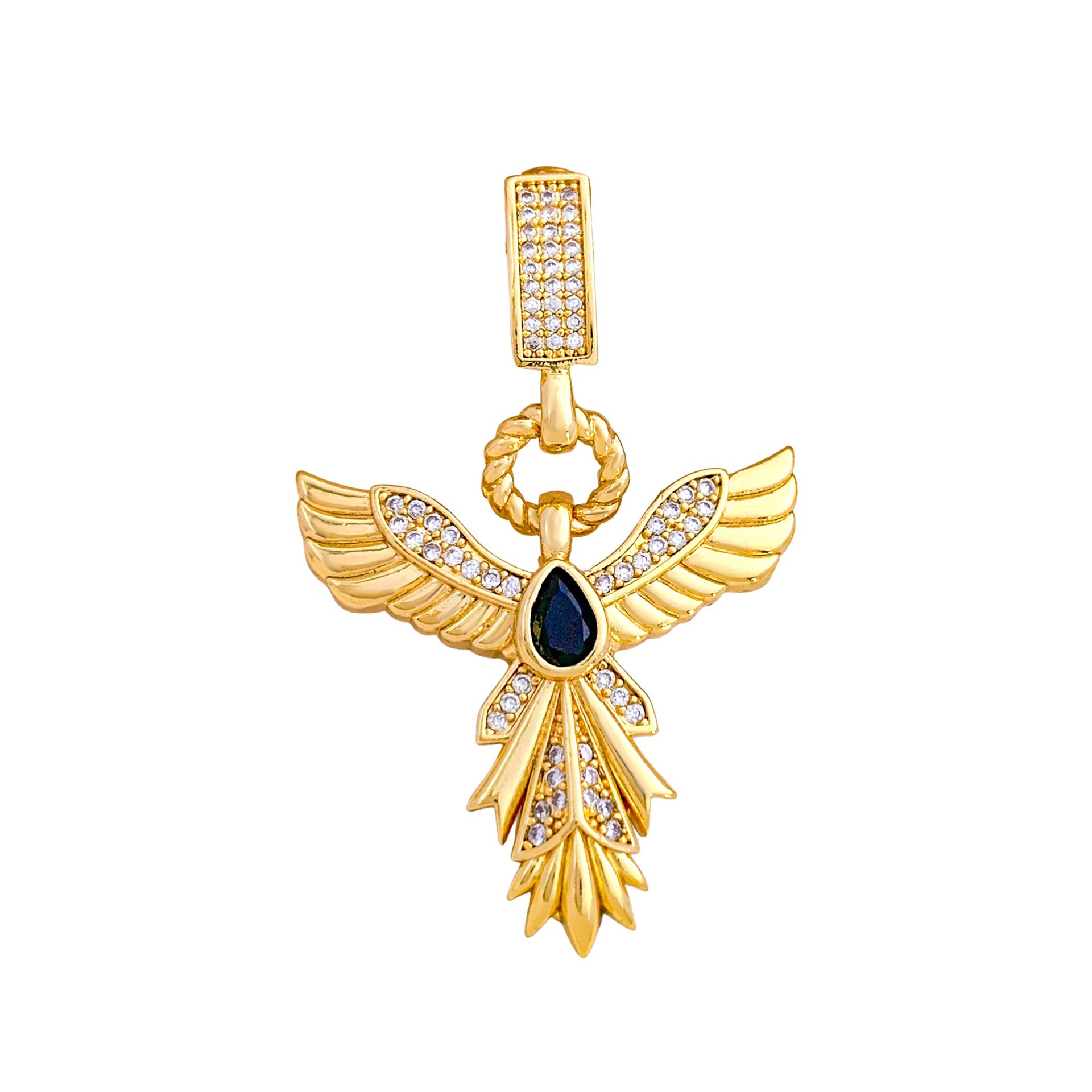Rhinestone Brass Pendants