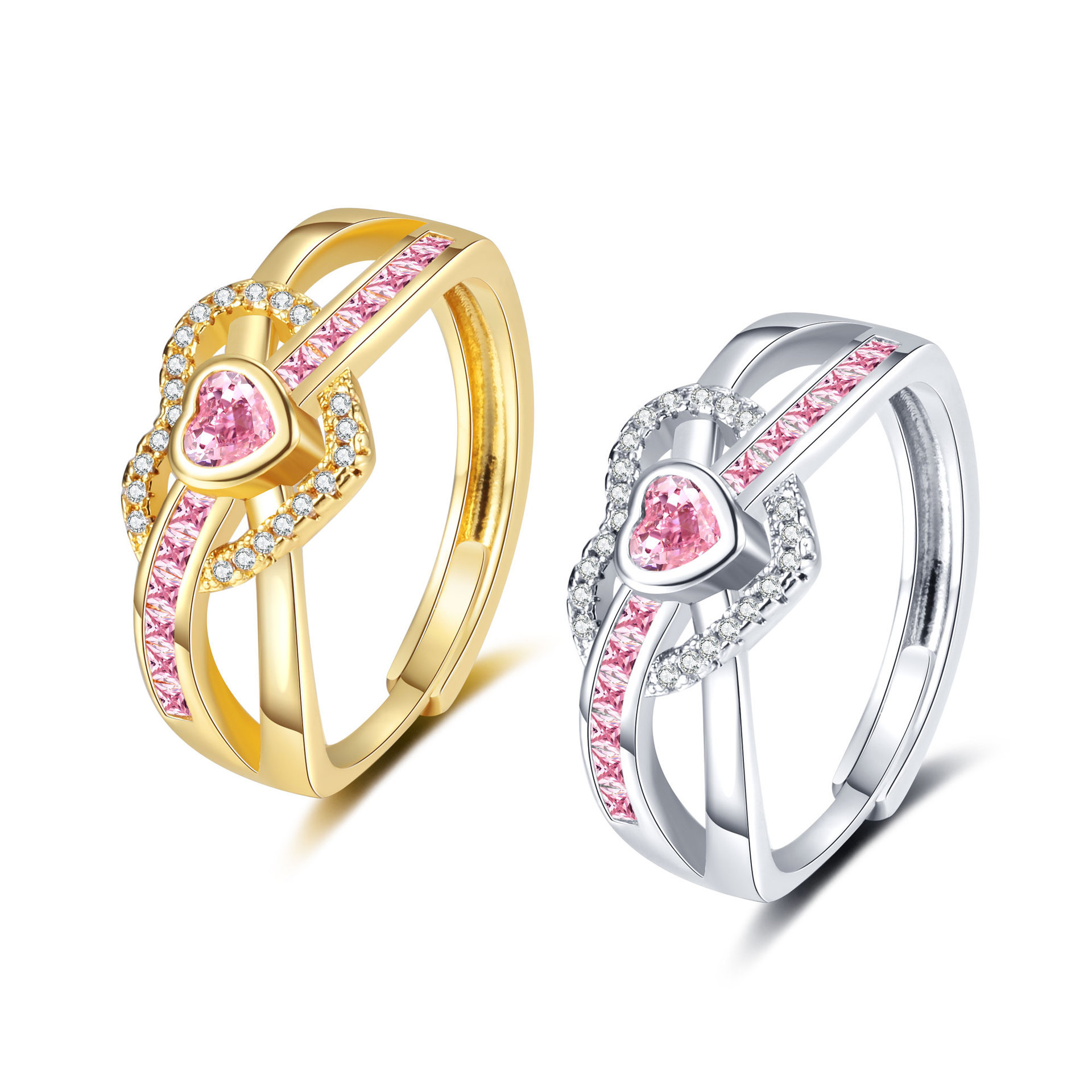 Cubic Zirconia Micro Pave Brass Rings