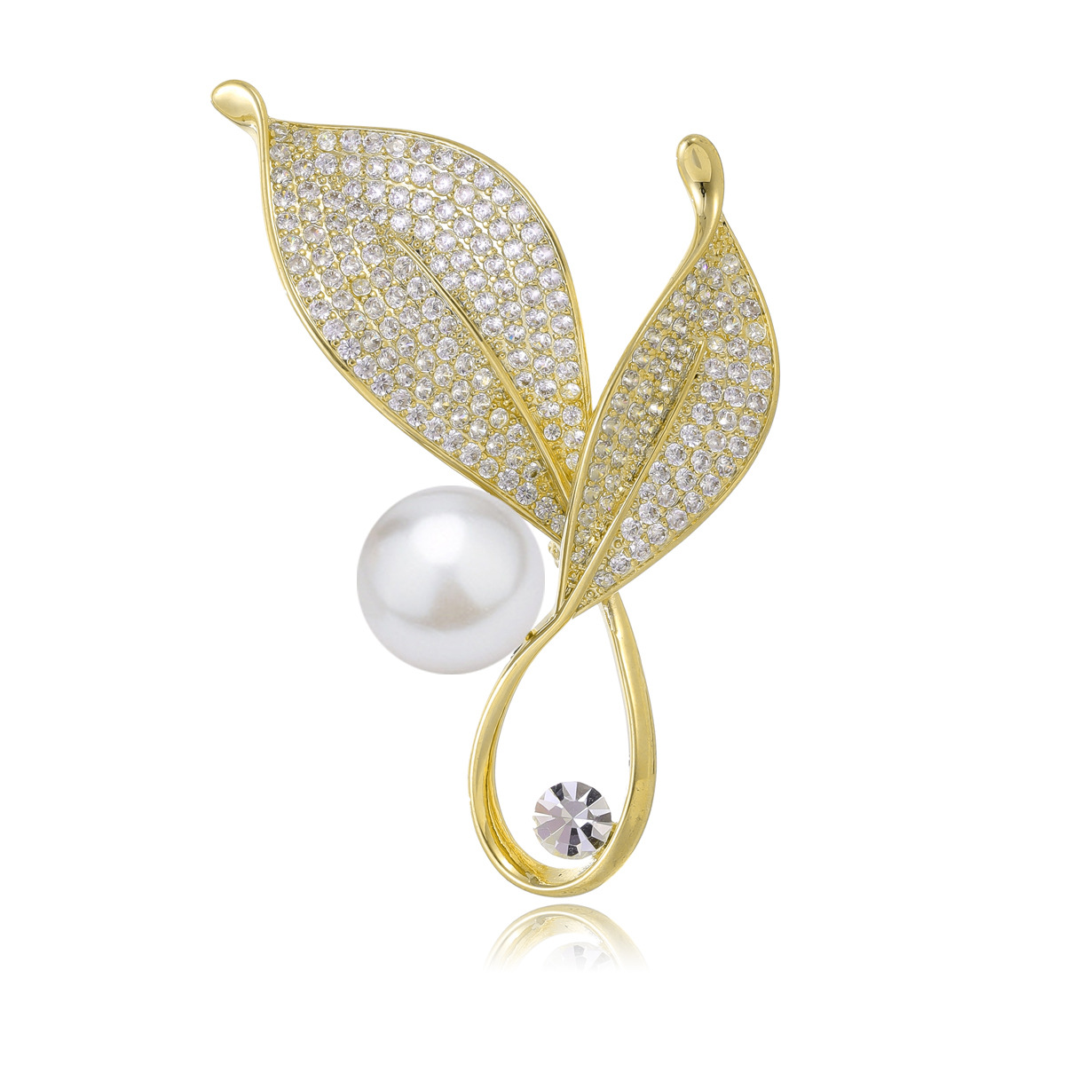 Plastic Pearl Brooch