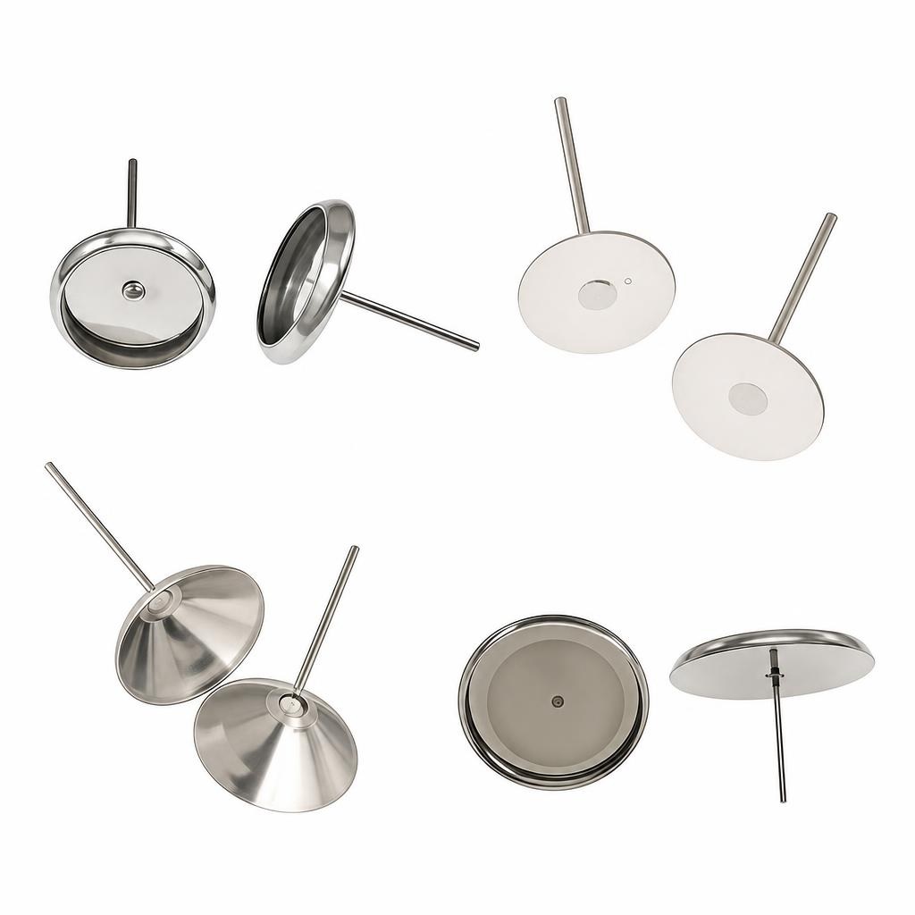 Clou de boucle d'oreille en acier inoxydable