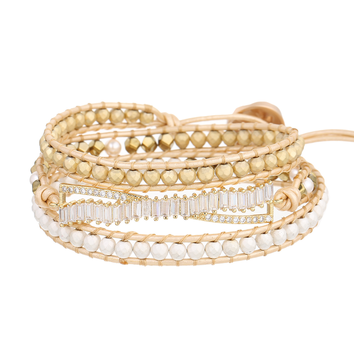 Hämatit Woven Ball Armbänder