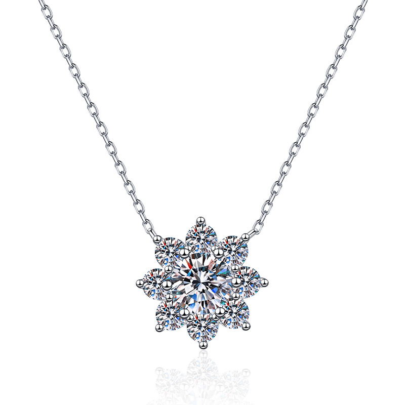 Circón cúbico micr3ofono pavimenta collar de plata esterlina