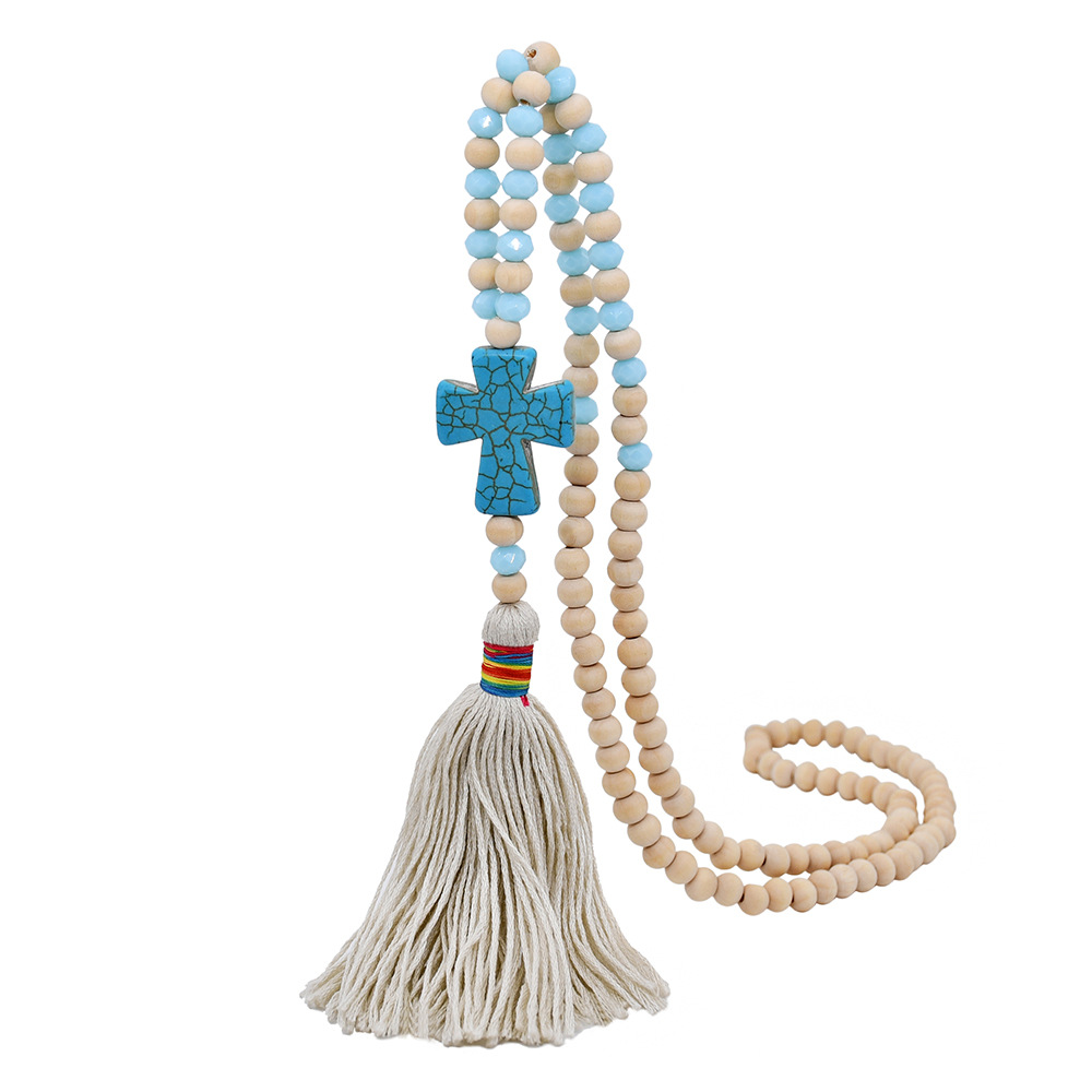 Turquoise Sweater Chain Necklace