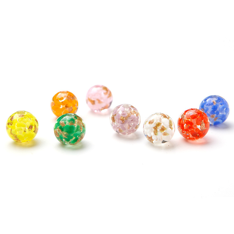 Perles de Murano sable d'or