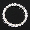 925 Sterling Silver Přejít Ring, Kobliha, 10x8x1mm, 50PC/Bag, Prodáno By Bag