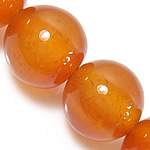 Naturlig rød agat perler, Red Agate, Runde, 10mm, Hole:Ca. 1.7mm, Længde Ca. 15 inch, 5Strands/Lot, Solgt af Lot