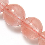 Kirsche Quarz Perle, rund, synthetisch, rot, 16mm, Bohrung:ca. 1mm, Länge:ca. 15.5 ZollInch, 5SträngeStrang/Menge, ca. 24PCs/Strang, verkauft von Menge