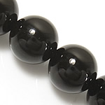 Black Diamond Beads, Round, 6mm, Hole:Approx 0.8mm, Length:Approx 15 Inch, 10Strands/Lot, Approx 60PCs/Strand, Sold By Lot