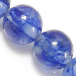 Watermelon Blue Beads, Round, 6mm, Hole:Approx 0.8mm, Length:Approx 15.5 Inch, 10Strands/Lot, Approx 60PCs/Strand, Sold By Lot