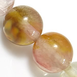 Perles en verre pastèque, Rond, naturel, 6mm, Trou:Environ 0.8mm, Longueur:Environ 15 pouce, 10Strandstoron/lot, Environ 60PC/brin, Vendu par lot
