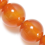 Perles Agates rouges naturelles, agate rouge, Rond, 8mm, Trou:Environ 1mm, Environ 48PC/brin, Vendu par Environ 15.5 pouce brin