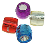 Grânulos de plástico ABS, Tambor, cores misturadas, 4x4.50mm, Buraco:Aprox 2mm, 15000PCs/Bag, vendido por Bag
