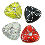 ABS Plastic Beads, Triangle, mixed colors, 9x5mm, Hole:Approx 1mm, 3300PCs/Bag, Sold By Bag