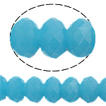 Rondelle Crystal Beads, imitation CRYSTALLIZED™ element crystal, Aquamarine, 6x8mm, Hole:Approx 1.5mm, Length:Approx 17.5 Inch, 10Strands/Bag, Approx 72PCs/Strand, Sold By Bag