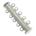 Brass Slide Lock Clasp with Magnetic Hematite platinum color plated  nickel lead & cadmium free Approx 2mm Sold By Bag