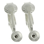 Brass Lever Back Earring Component, silver color plated, nickel, lead & cadmium free, 6.20x19.50x8.50mm, 100PCs/Bag, Sold By Bag