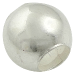 925 Sterling Silber Perlen, Trommel, 3.80x3.50mm, Bohrung:ca. 2mm, 30PCs/Tasche, verkauft von Tasche