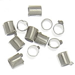 Crimp Beads, Brass, Tube, platinum color plated, lead & cadmium free, 1.50x1.40mm, Hole:Approx 1mm, 80000PCs/Bag, Sold By Bag