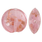 Gold Sand Lampwork Beads, Flat Round, 20x10mm, Hole:Approx 1.5mm, 100PCs/Bag, Sold By Bag