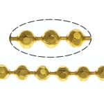 Cadena Bola de Metal, chapado en color dorado, cadena de la bola, libre de níquel, plomo & cadmio, 2.40mm, longitud 100 m, Vendido por Grupo