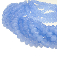 Rondelle Crystal Beads, imitation CRYSTALLIZED™ element crystal, Lt Sapphire, 4x6mm, Hole:Approx 1mm, Length:Approx 17 Inch, 10Strand/Bag, Sold By Bag