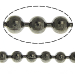 Cadena Bola de Metal, chapado en color plomo negro, cadena de la bola, libre de níquel, plomo & cadmio, 1.50mm, longitud:100 m, Vendido por Grupo