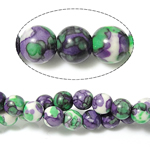 Rain Flower Stone Beads, Round, 4mm, Hole:Approx 0.8mm, Length:Approx 15 Inch, 10Strands/Lot, Approx 90PCs/Lot, Sold By Lot