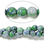 Rain Flower Stone Beads, Round, 20mm, Hole:Approx 1.5-2mm, Length:Approx 15 Inch, 5Strands/Lot, Approx 19Strands/Strand, Sold By Lot