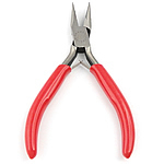 Jewelry Plier, Iron, with Plastic, platinum color plated, red, nickel, lead & cadmium free, 82x128x11mm, 3PCs/Lot, Sold By Lot