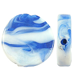 Lampwork Beads, Coin, 20x5mm, Hole:Approx 1mm, 100PCs/Bag, Sold By Bag