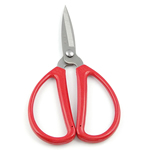 Scissors, Stainless Steel, reddish orange, nickel, lead & cadmium free, 102x200x12mm, 3PCs/Lot, Sold By Lot