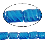 Inner Twist Lampwork Beads, Rectangle, 16x21x9mm, Hole:Approx 2mm, 100PCs/Bag, Sold By Bag