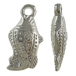 Copper Coated Plastic Pendant Fish platinum color plated nickel lead & cadmium free Approx 2.5mm Sold By Lot