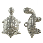 Copper Coated Plastic Pendant, Turtle, platinum color plated, nickel, lead & cadmium free, 24x38x21mm, Hole:Approx 2mm, 5Bags/Lot, Sold By Lot