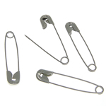 Iron Safety Pin, platinum color plated, nickel, lead & cadmium free, 26x6x2mm, 5Boxes/Lot, Sold By Lot