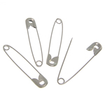 Iron Safety Pin, platinum color plated, nickel, lead & cadmium free, 45.50x9x2.70mm, 5Boxes/Lot, Sold By Lot