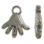 Copper Coated Plastic Pendant Hand platinum color plated nickel lead & cadmium free Approx 2.5mm Sold By Lot