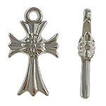 Copper Coated Plastic Pendant Cross platinum color plated nickel lead & cadmium free Approx 2mm Sold By Lot