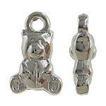 Copper Coated Plastic Pendant Bear platinum color plated nickel lead & cadmium free Approx 1.5mm Sold By Lot