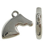 Copper Coated Plastic Pendant, Horse, platinum color plated, nickel, lead & cadmium free, 18x16x4mm, Hole:Approx 1.5mm, 5Bags/Lot, Sold By Lot