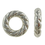 Copper Coated Plastic Beads Donut platinum color plated large hole nickel lead & cadmium free Approx 8mm Sold By Lot