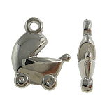 Copper Coated Plastic Pendant Baby Pram platinum color plated nickel lead & cadmium free Approx 0.5mm Sold By Lot