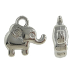 Copper Coated Plastic Pendant Elephant platinum color plated nickel lead & cadmium free Approx 2mm Sold By Lot